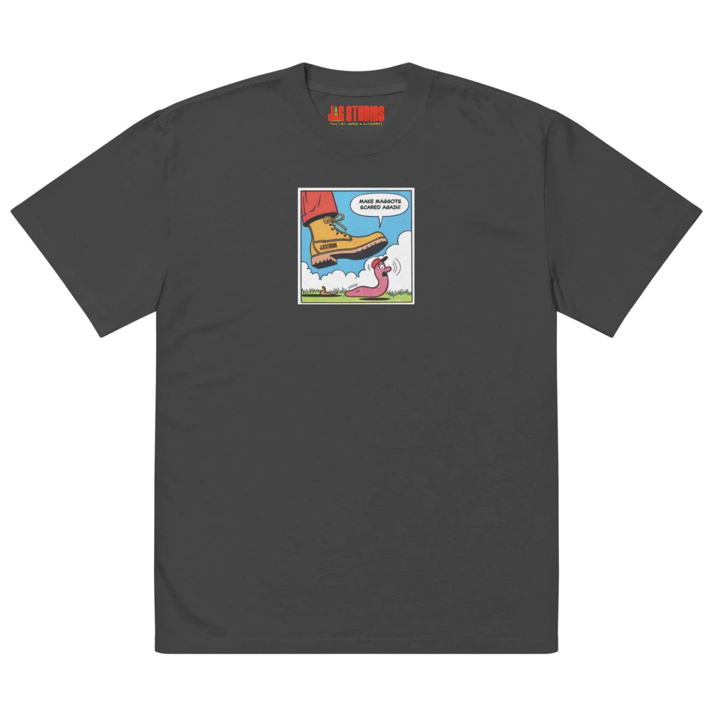 "Maggots" Oversized Faded T-Shirt