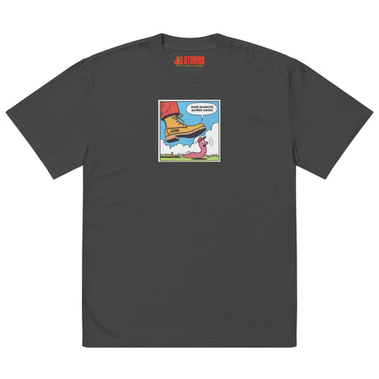 "Maggots" Oversized Faded T-Shirt