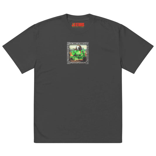"Robo Lisa" Oversized Faded T-Shirt